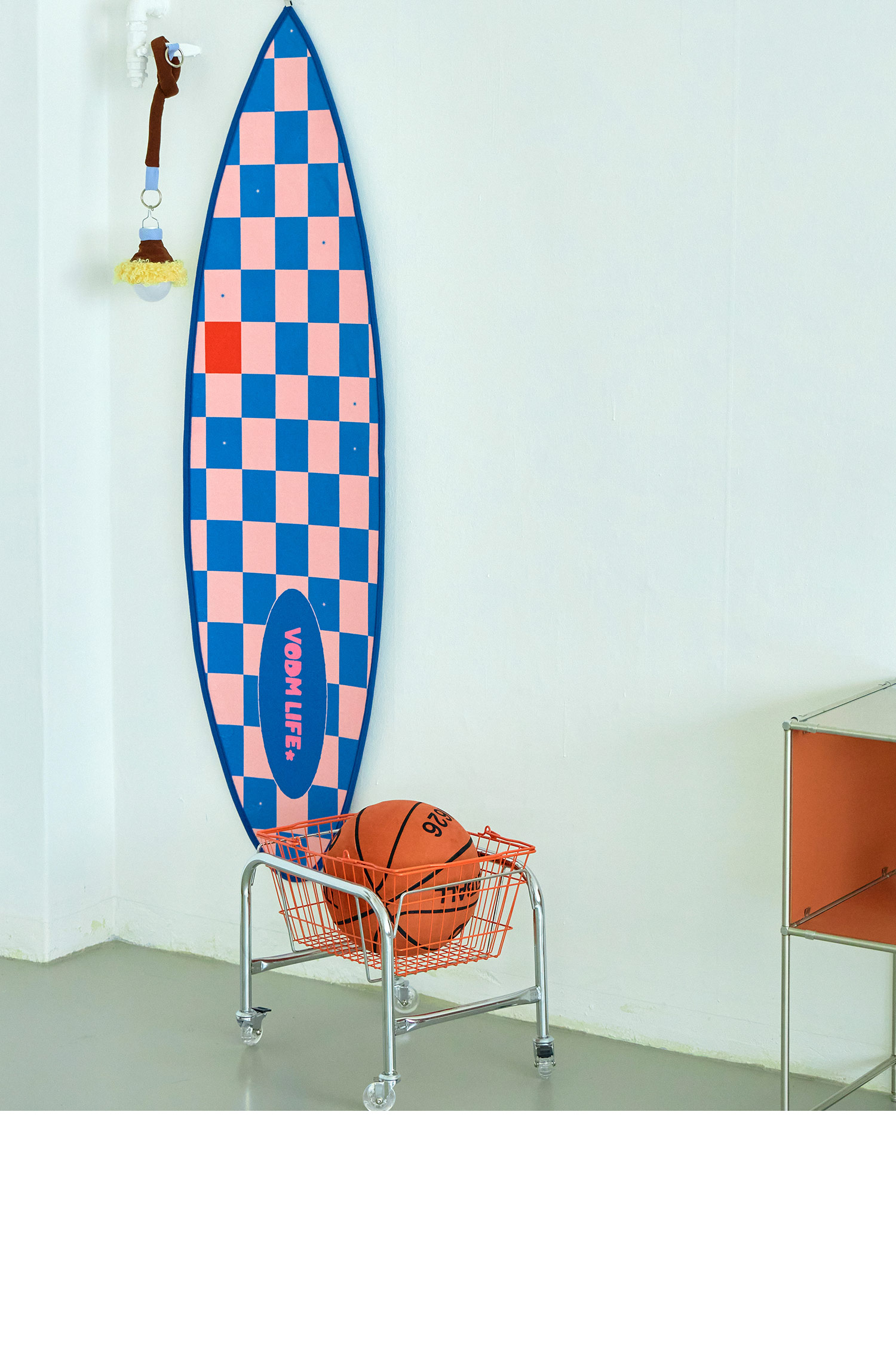 Checkerboard Blue Pink ; Surf Rug