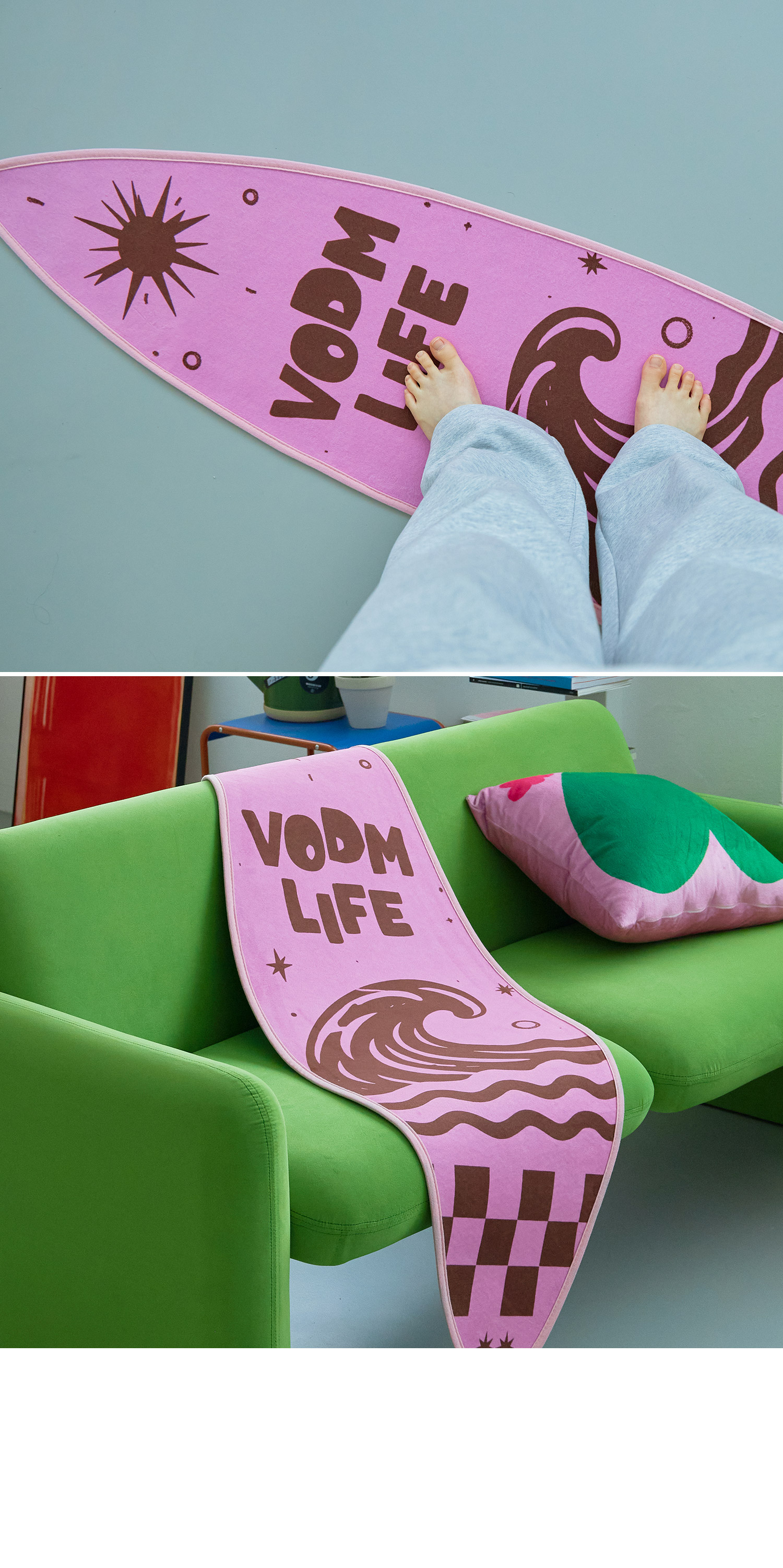 Going Off Pink ; Surf Rug