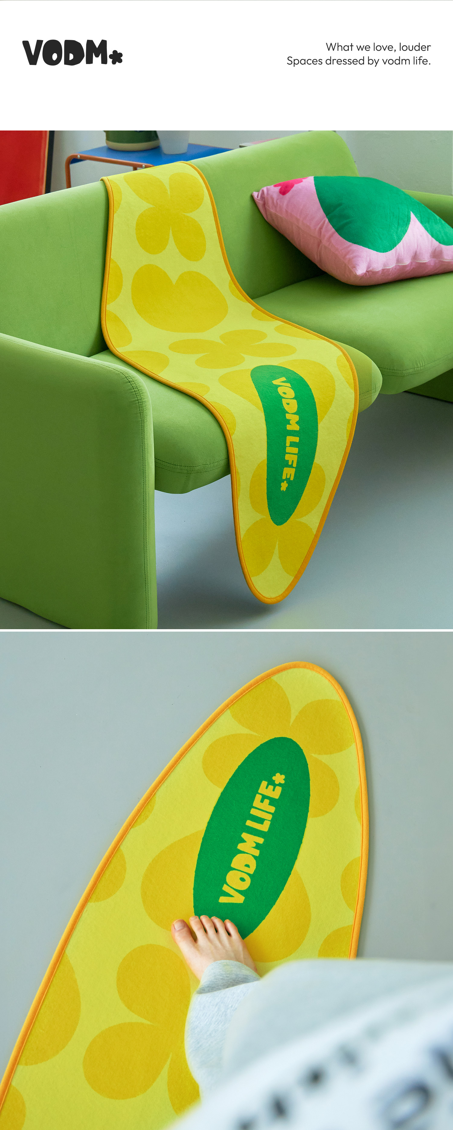 Lemon Hug ; Surf Rug