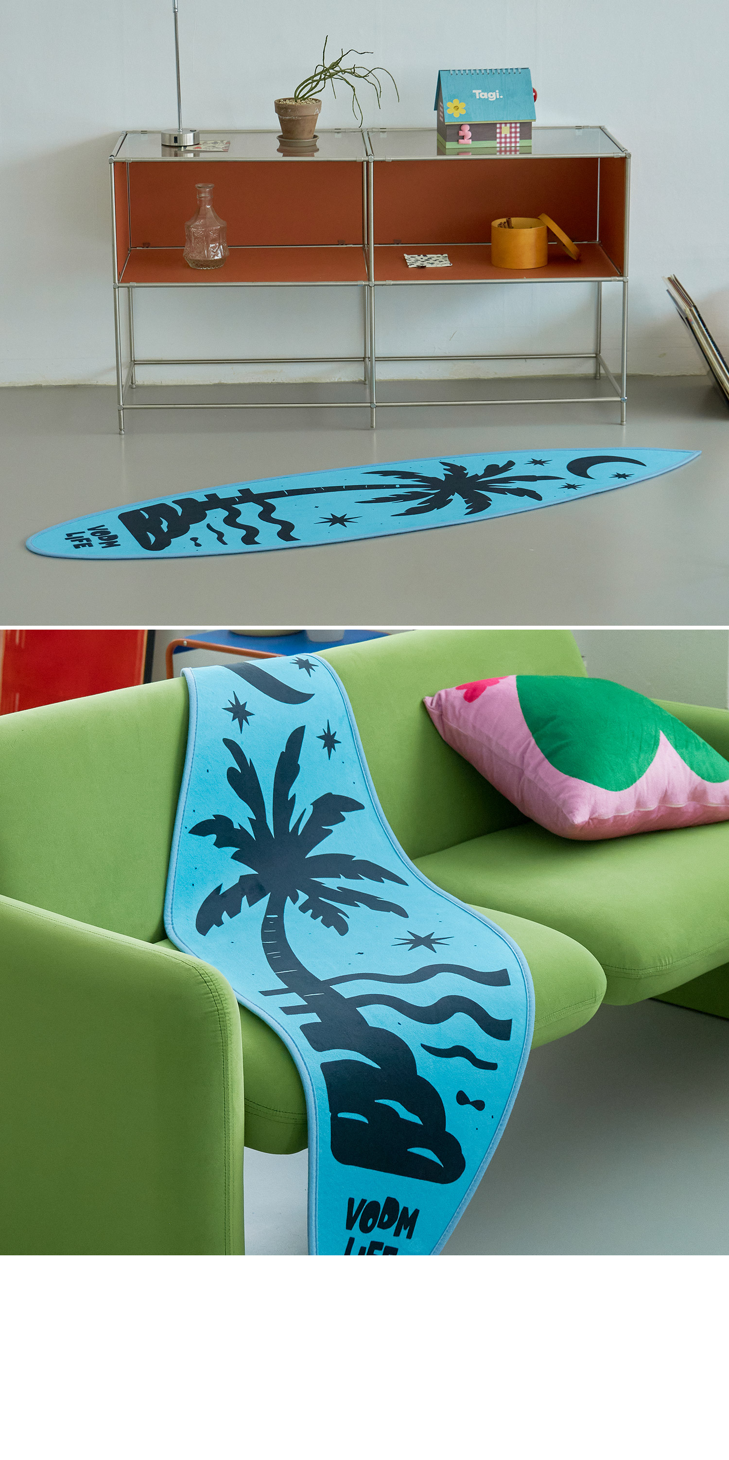 Night Beach ; Surf Rug