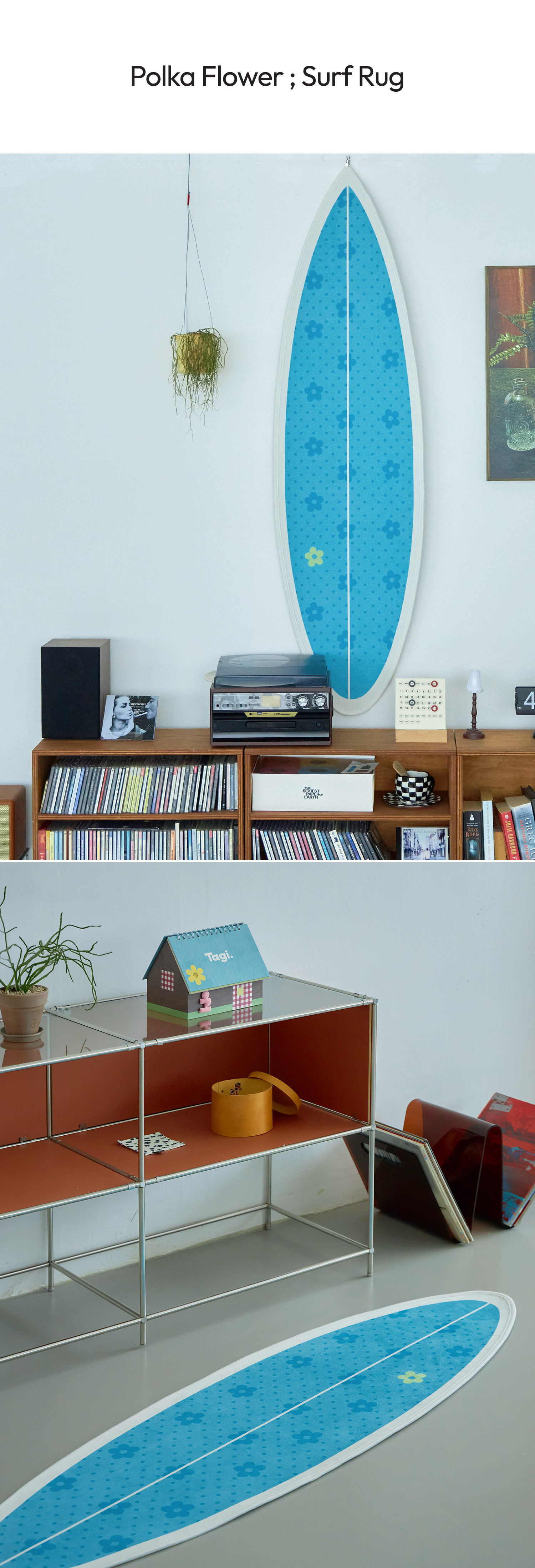 Polka Flower ; Surf Rug