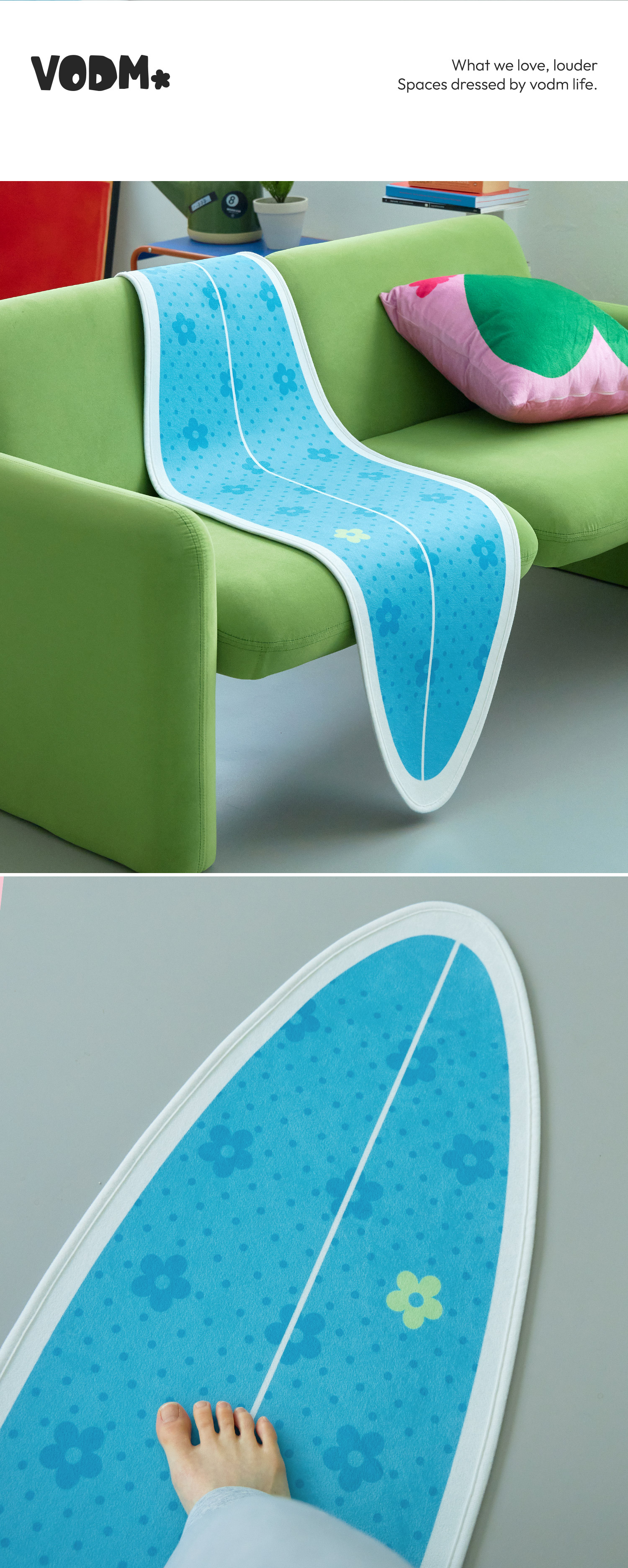 Polka Flower ; Surf Rug